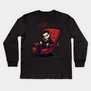 Therapist Vampire Therapy Humor Kids Long Sleeve T-Shirt